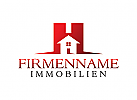 Haus, Heim, Immobilien, Architektur, Bau, Werbung, Makler, Mehrfamilienhuser, Logo