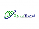 Tourismus, Reisen, Urlaub, Flugzeug, Welt, transport, Logo