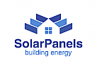 Logo Solar-Panel, Energie, Haus, Dach, Einsparungen