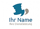 Logo mit Gesichtern und Sprechblasen fr Kommunikation, Coaching,...