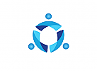 , Signet, Logo, drei Menschen, Holistic, Arztpraxis