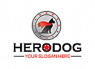 Hund Logo, held, triumph, Medaille
