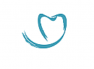 Zhne, Zahnrzte, Zahnarztpraxis, Logo Zahn, Pinselstrich