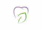 Öko, Zähne, Zahnärzte, Zahnarztpraxis, Logo Zahn, Blatt Natur