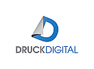 Buchstabe D Logo, Transport,Druck Logo, Papier