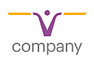 V-frmige Figur Logo