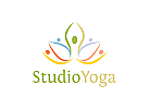 Yoga Logo, Lotus, Massage, Wellness
