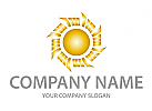 kologisch, Zweifarbig, Zeichen, Zeichnung, Sonne, abstrakt, Gold, Logo