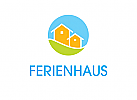 Zeichen, Signet, Logo, Haus, Immobilie, Ferienhaus, Ferienwohnung, Natur