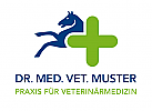 Veterinr Pferd Kreuz Logo