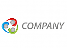 kologisch, Zeichen, Zeichnung, Symbol, Menschen, Drei Personen, farbig, Team, Freunde, Logo