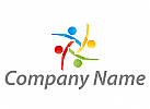 kologisch, Zeichen, Zeichnung,  Stern, Vier Personen, Team, farbig Logo