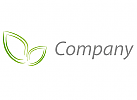 Zwei Bltter, Pflanzen, ko-Zeischen, Logo