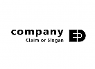 Modernes Logo, Buchstabenkombination ED