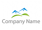 kologisch, Zwei Huser und Wiese Logo