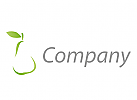 kologisch, Zeichen, Zeichnung, Symbol, Birne, Essen, Obst, Frucht, Logo