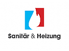 Zeichen, Signet, Logo, Sanitr, Heizung, Klempner, Haustechnik