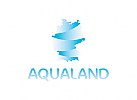 Wasserquelle Logo, Schwimmbad Logo, Wasser Logo