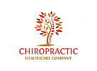 Chiropraktik Logo, Rcken Logo, Wirbelsule Logo, Massage Logo, Baum Logo