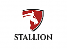 Pferd Logo, Schild Logo