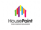 Haus Logo, Farbe Logo, Malerei Logo
