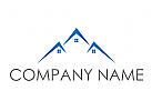 kologisch, Zweifarbig, Zeichen, Zeichnung, Symbol, Immobilien, Dcher, Dachdecker, Huser, Logo