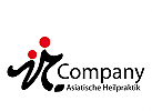 Logo, Signet, zwei Menschen, asiatische Heilkunst, Physiotherapeut, Osteopath