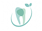 Öko, Zähne, Zahn, Zahnarztpraxis, Logo, Bogen, Blätter, Natur
