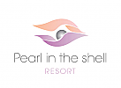 Zeichen, Signet, Logo, Muschel, Perle, Spa, Resort, Wellness, Arzt Logo, 