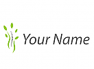 , kologisch, Zeichen, Zeichnung, Wirbelsule, Bltter, Orthopdie, Chiropraktiker, Physiotherapie, Osteopathie, Logo