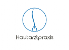 Zeichen, Signet, Symbol, Logo, Haar, Haut, Hautarztpraxis