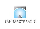 Zweifarbig, Zeichen, Signet, Logo, Zahn, zahnarztpraxis, Dentallabor