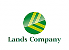 Logo, rund Abstrakt, Initiale L L, Pfeile, Garten, Land