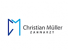Logo, Markenzeichen, Zahnarzt, Initiale C und M, Zahnarztpraxis C M