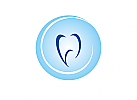 Zahnlogo, zweifarbig, Zahnarztpraxis, Logo, Zahn, Spirale