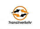 Logo, Markenzeichen, Kreis mit Pfeilen, Transport, Transitverkehr, Grenzverkehr