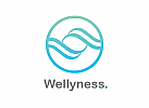 Zweifarbig, Zeichen, Symbol, Welle, Kreis, Wellness, Logo, Arztpraxis