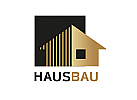 Zeichen, zweifarbig, Signet, Haus, Bau, Handwerk, Schreiner, Architekz, Immobilie