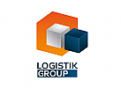 , Zeichen, zweifarbig, Symbol, Signet, Quader, Logistik, Transport