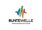 , Welle, Marketing, Puls, Medien, Bunt, Malen, Beratung Logo