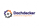 , Dachdecker, Immobilien, Bau, Sicherheit Logo