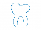 ko-Zahn, Zhne, kozhne, Zahn, Zahn gezeichnet in blau, Logo