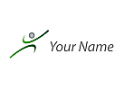 Person in Bewegung, Sportmedizin, Logo