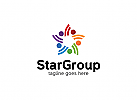 , Menschen, Gruppe, Stern, Team, Familie Logo