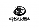 , Panther, Kuguar, Puma, Lwe, Schutz, Sicherheit, schwarz, Logo