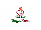 , Yoga, Blatt, Wellness, Spa, Kosmetik, sthetische Verfahren, Ergnzungsladen, Rose, Unendlichkeit Logo