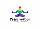 , Yoga, Mensch, Wellness, bunt, Fitness, Pilates, Trainieren, geistig, Mental Logo