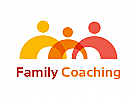 , Zeichen, zweifarbig, Signet, Symbol, Bogen, Kugeln, Gruppe, Menschen, Familie, Coaching, Team, Logo