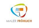 Zeichen, Symbol, Signet, Logo, Maler, Malerwalze, Farben