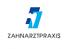 Zahn, Zahnarztpraxis, modern, zweifarbig, Logo